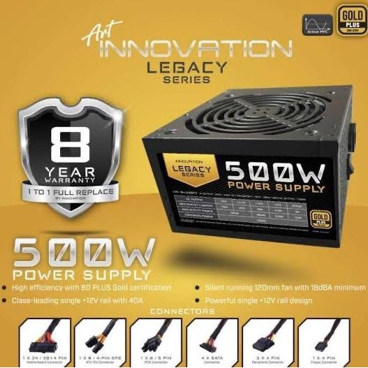 Power Supply Innovation Legacy Series 500W 80+ Gold - PSU