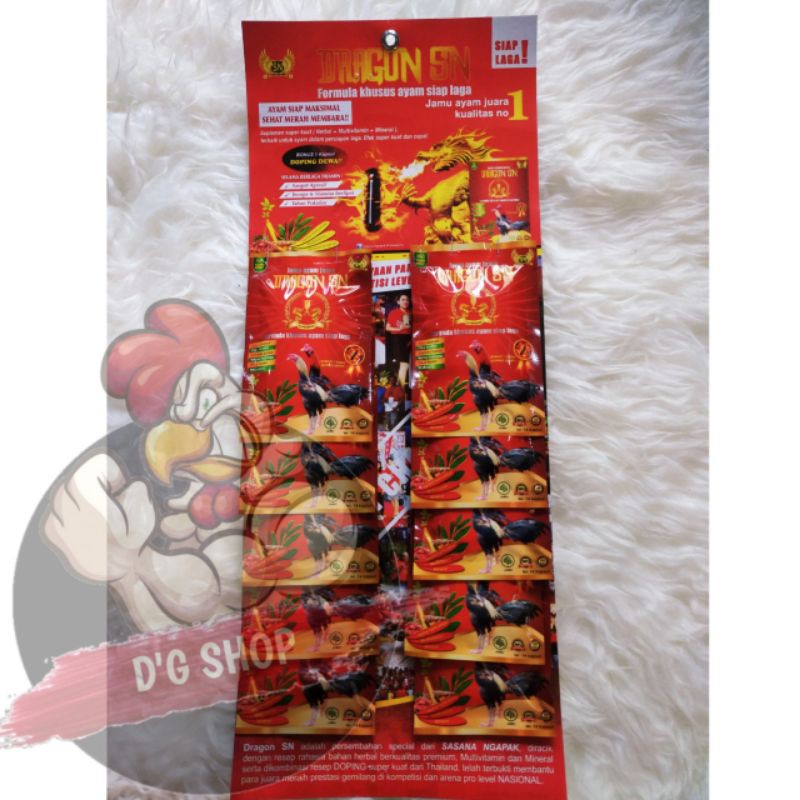 Obat Jamu Ayam Juara Dragon SN (1 RENTENG ISI 10 SACHET) Termurah