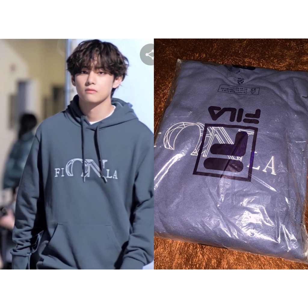 READY STOCK FILA HOODIE ON TAEHYUNG
