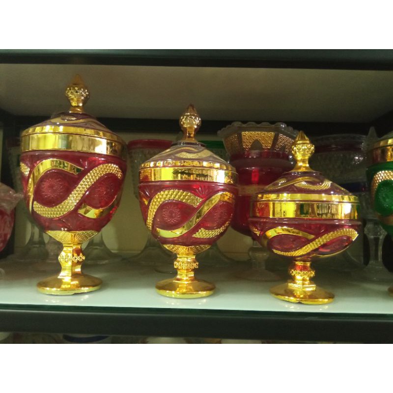 Toples Set Golden Flower CAPODIMONTE (AB-025-1/2/3 GF)