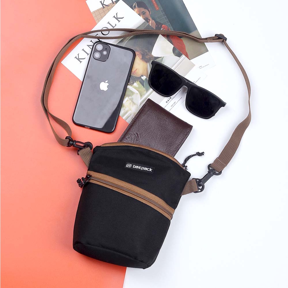 TAS SLEMPANG MINI HITAM ORIGINAL SLING BAG PRIA KASUAL MINI SIMPLE 461