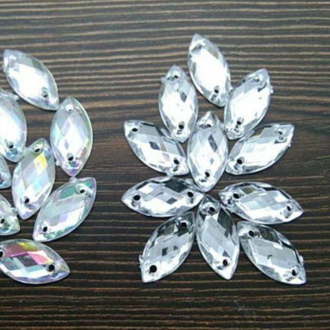 ۞ payet kristal jahit bentuk daun/payet tetes Taiwan 1000pcs ☑