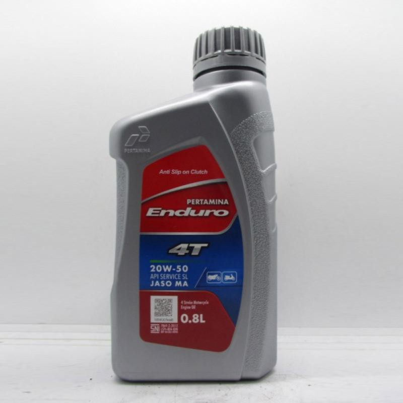 Oli Pertamina Enduro 4T Sae 20W-50 Api Service SL JASO MA 800 ML