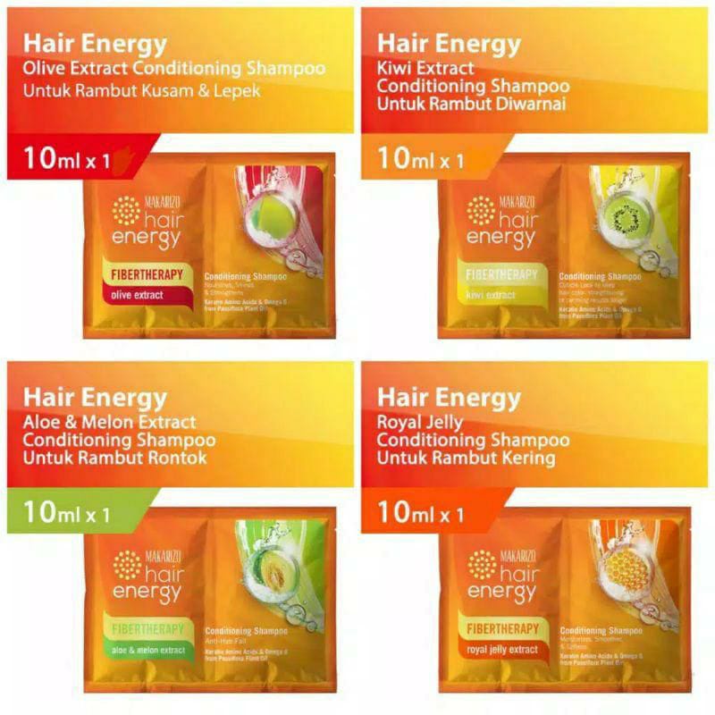 ~ PIYOSHI08 ~ MAKARIZO Hair Energy Fibertherapy Conditioning Shampoo 10ml Sachet PC06