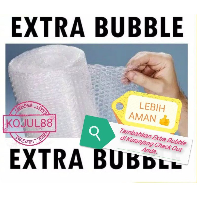 

EXTRA BUBBLE Wrap. EXTRA PACKING. BUBBLE WRAP. JM.