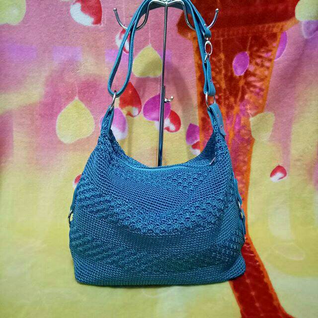 Tas RaJut Candy Ring Biru Tosca