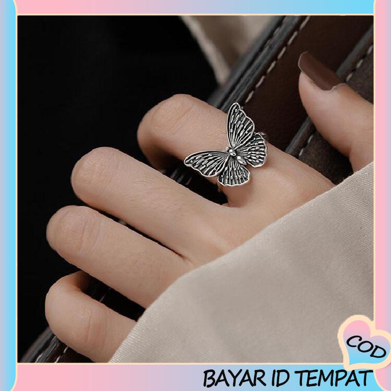 COD❤️ Cincin Bentuk Kupu-Kupu Tiga Dimensi Untuk Wanita-A.one