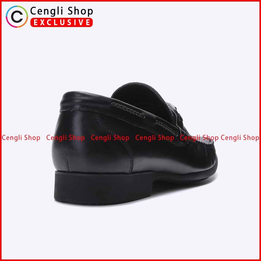 SEPATU PANTOFEL EVERBEST PRIA ORIGINAL FORMAL KULIT ASLI HITAM EM01