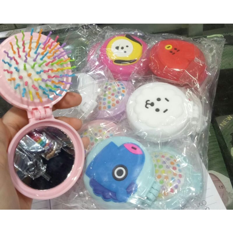 Sisir Bts |Sisir Bulat|Sisir Kaca