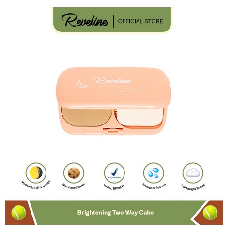 REVELINE TWO WAY CAKE BRIGHTENING - BEDAK WAJAH REVELINE ORIGINAL
