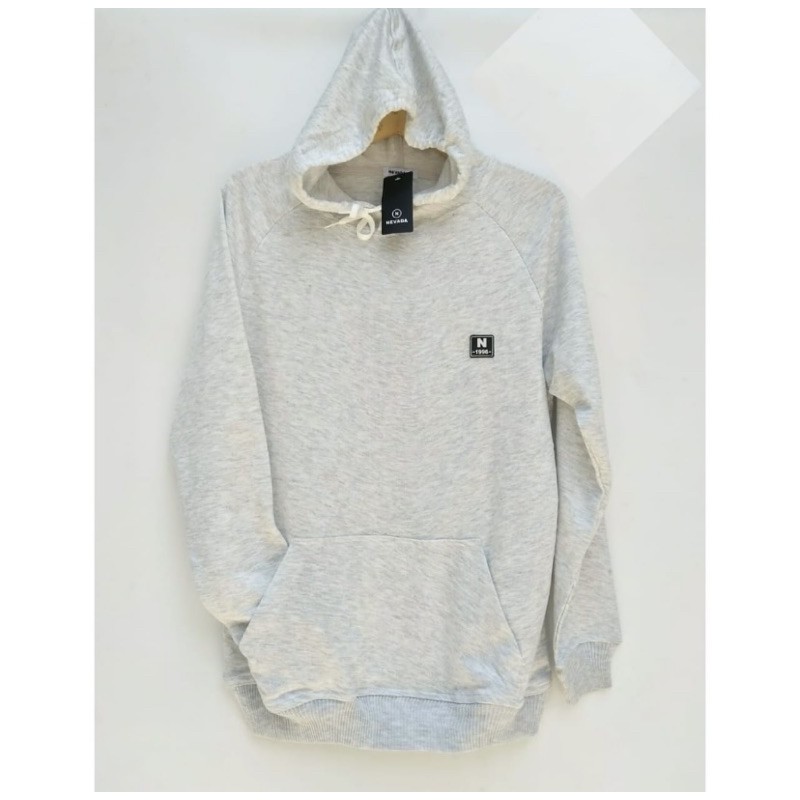 jaket hoodie nevada putih