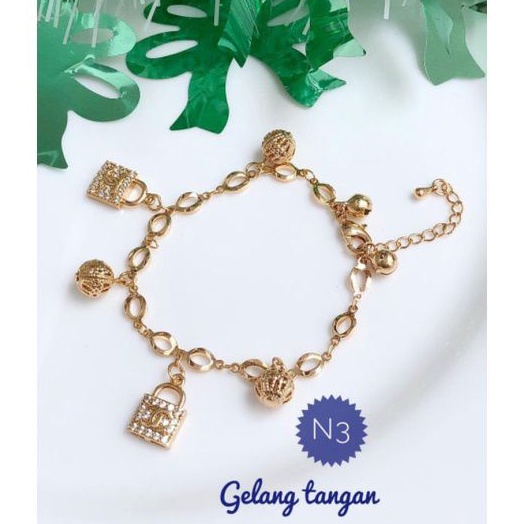 (JUL) PROMO TERMURAH Set Perhiasan Lapis Emas Xuping Gelang Rantai Chanel Cantik Modis Titanium Gold