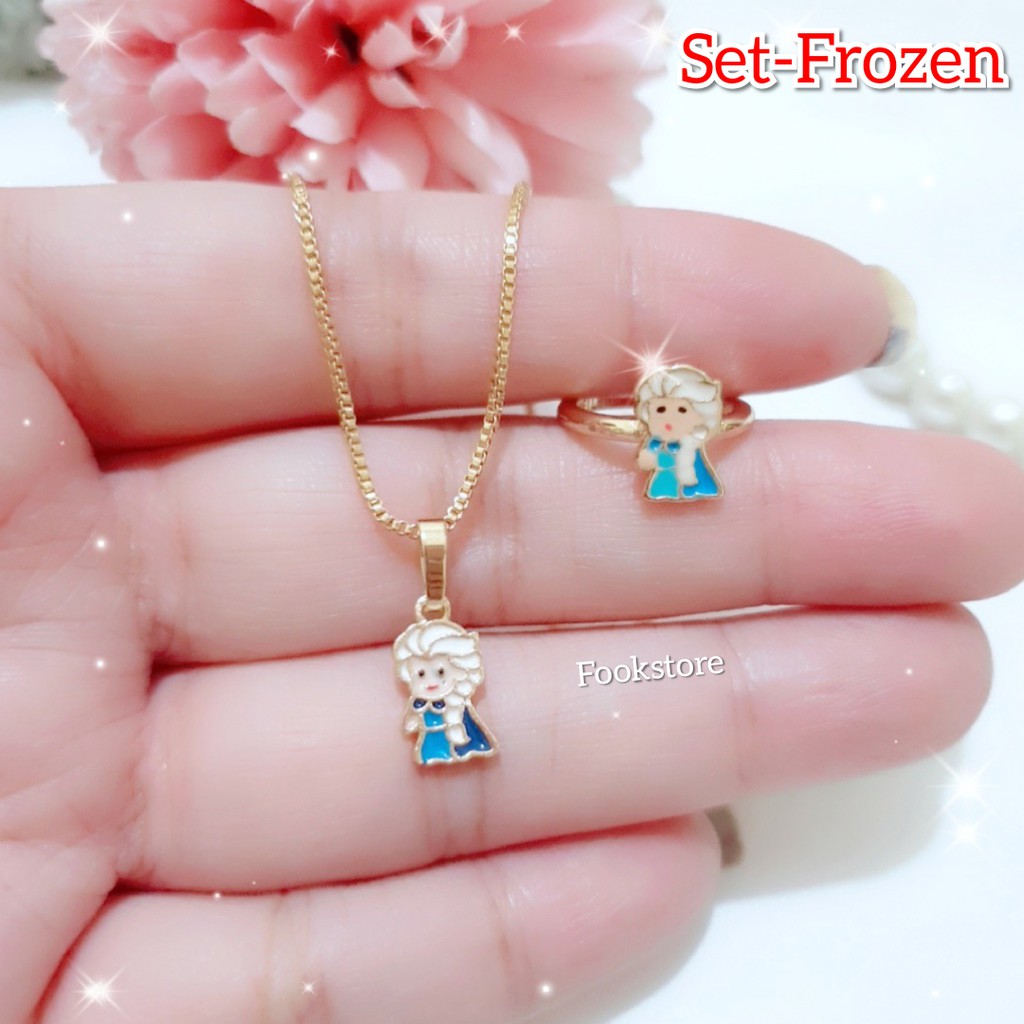 COD SET KALUNG ANAK GRATIS CINCIN CANTIK BUAT ANAK 3-7 THN