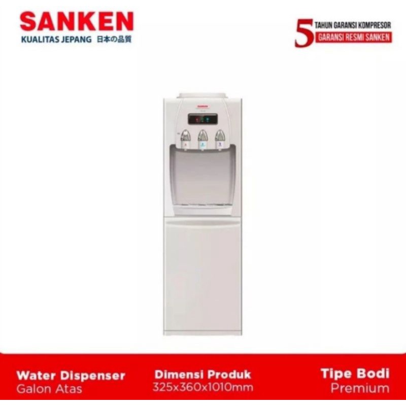 Dispenser Sanken HWD-730N | HWD730N 730 N HWD730 galon atas 3 kran