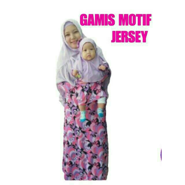 Gamis  spandex Jersey couple/ set gamis+hijab