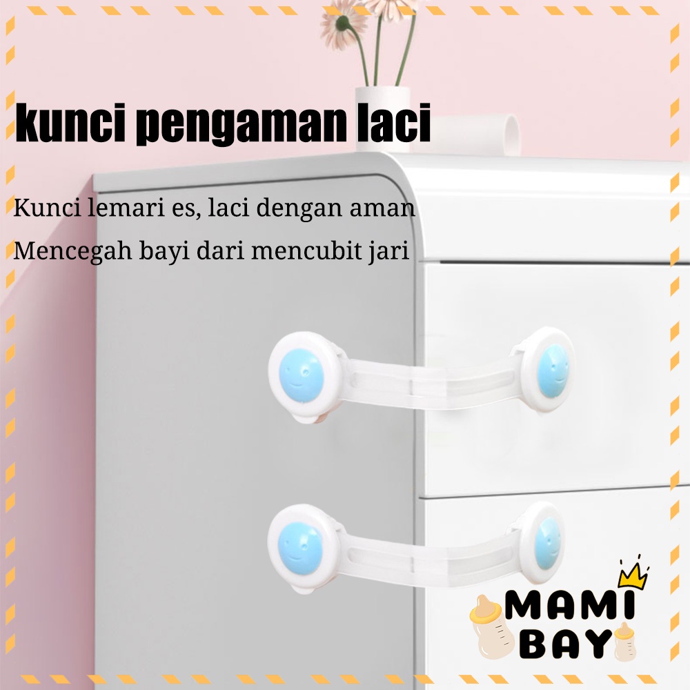 Mamibayi Kunci Lemari / kunci laci/ Pengunci Lemari / Pengunci Kulkas / Safety Lock