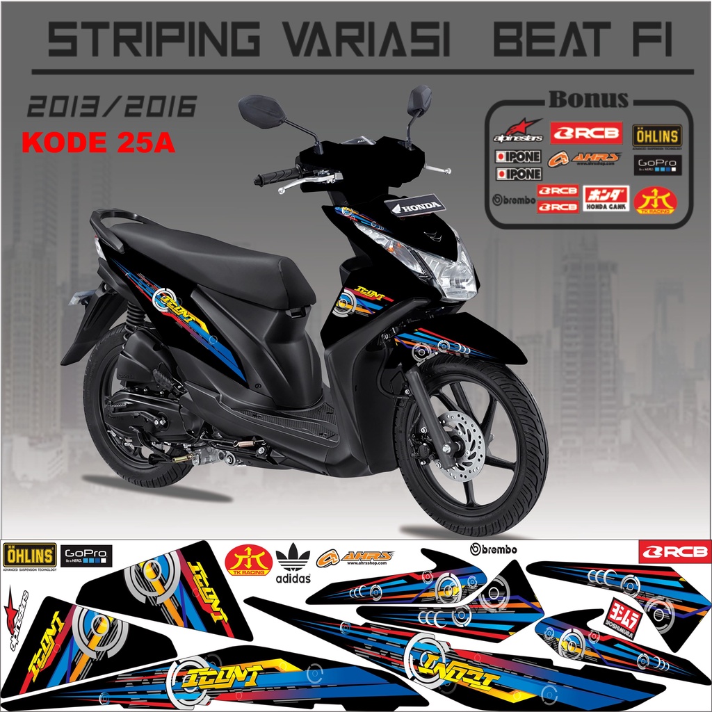 Striping Beat Variasi Stiker Variasi Beat KODE 25