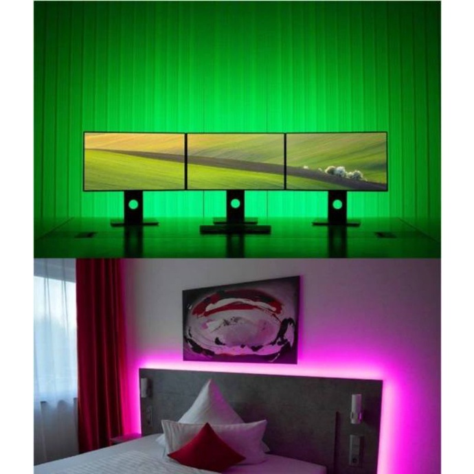 LAMPU LED STRIP 3528 5METER 300LED DEKORASI PLAFON KAMAR KOLONG MEJA TV