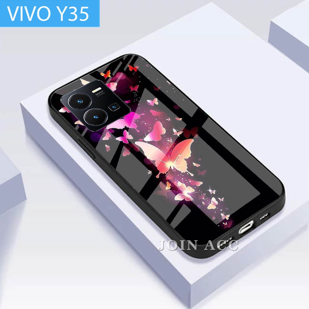 [A07] SoftCase Glass Kaca Vivo Y35 / Case Vivo Y35 / Casing Handphone Vivo Y35 / Case Vivo Y35