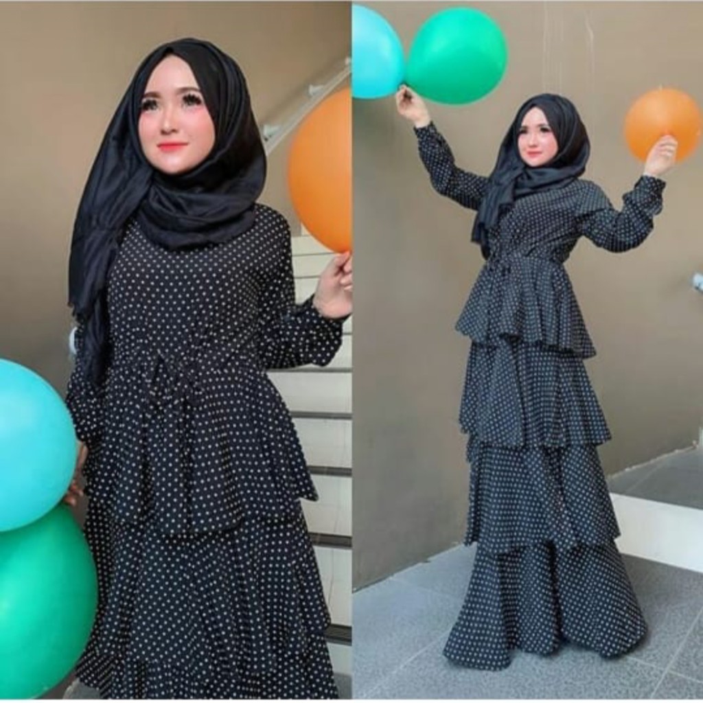 02 Fashion Dress dotty / Jumpsuit Wanita / Dress Wanita / Baju Wanita / Pakaian Wanita