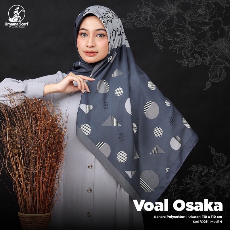 (BISA COD) Hijab Segiempat Basic Voal Osaka Motif Kerudung Segiempat Original by Umama Termurah dan Terlaris Nayla Hija'b