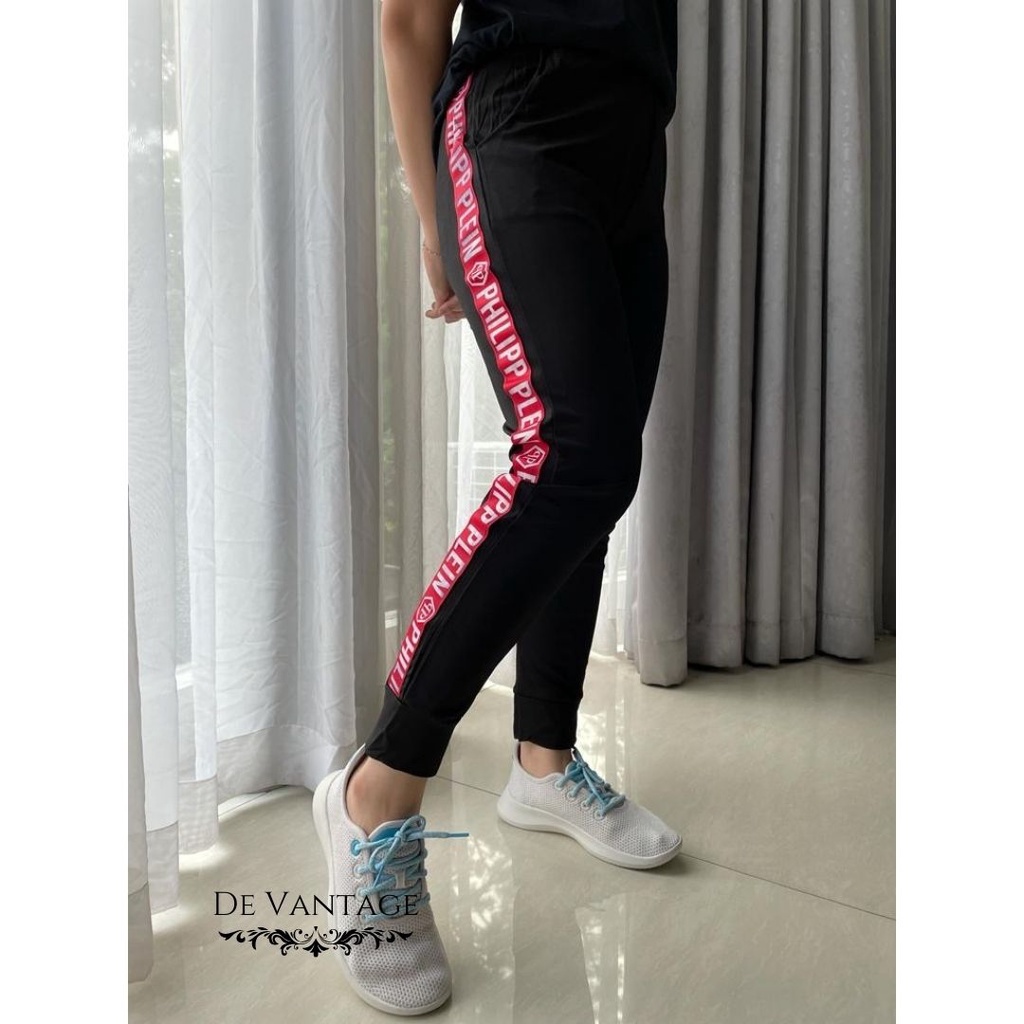 Celana Jogger List Samping / Sweatpants / Polyester Jogger Pants