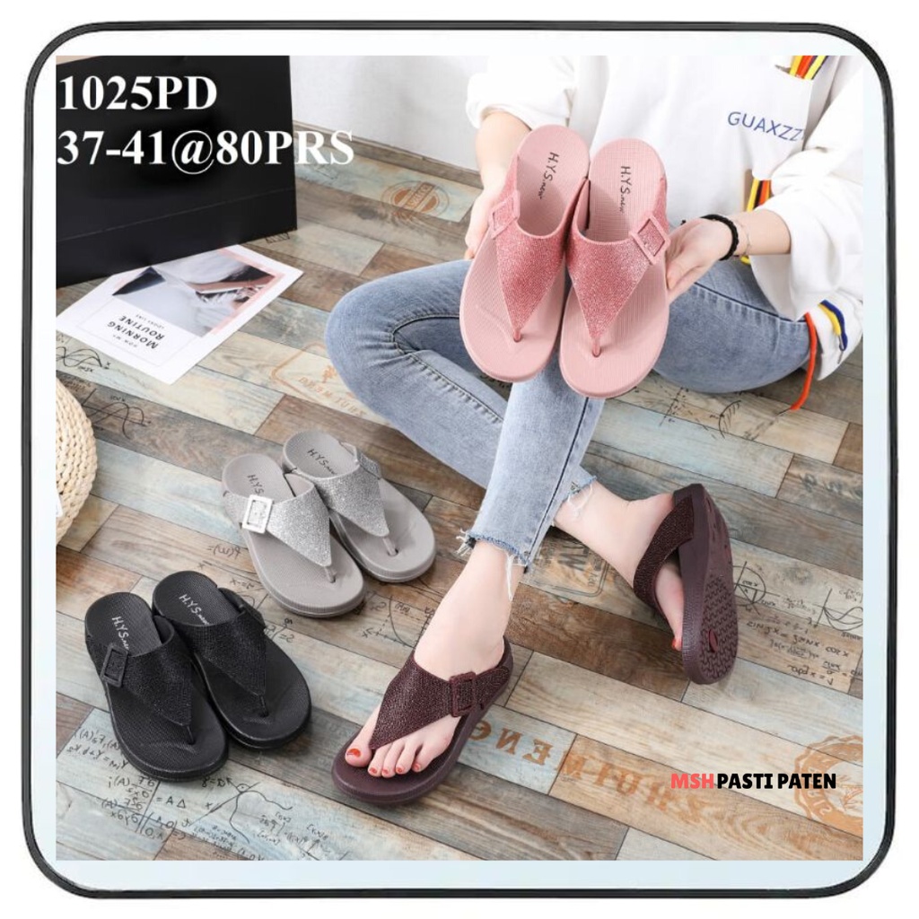 Hys Sandal Jelly Wedges Wanita Impor Terbaru Ori