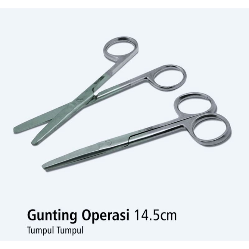 

Gunting Operasi Bedah Lurus 14cm SS Tumpul-Tumpul