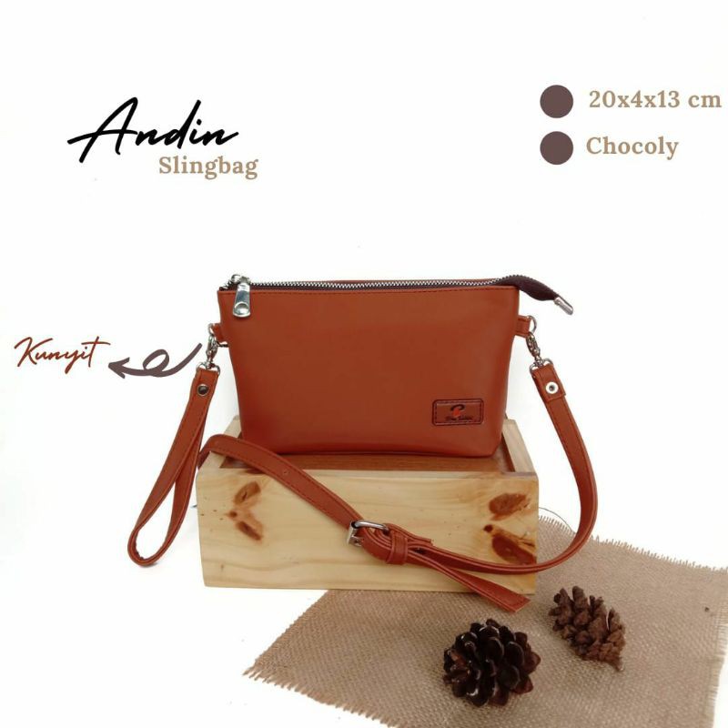 READY ANDIN SLINGBAG CHOCOLY / TAS SLEMPANG  BY BIRU TSABITA