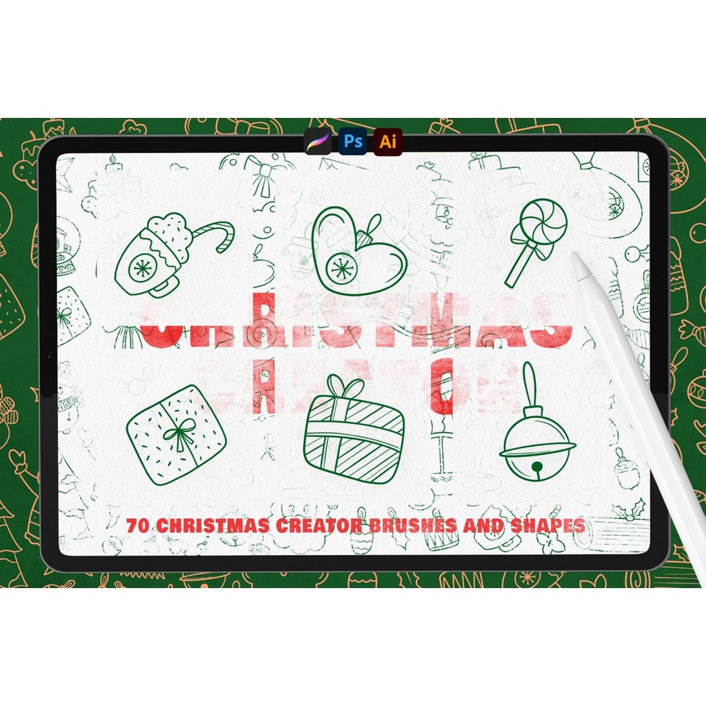 Procreate Brush - Festive Creator Shape Toolbox