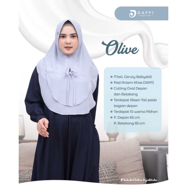 OLIVE Jilbab Hijab Jilbab Daffi Khimar Ceruty Daffi Khimar Ceruty Branded Jilbab Terbaru
