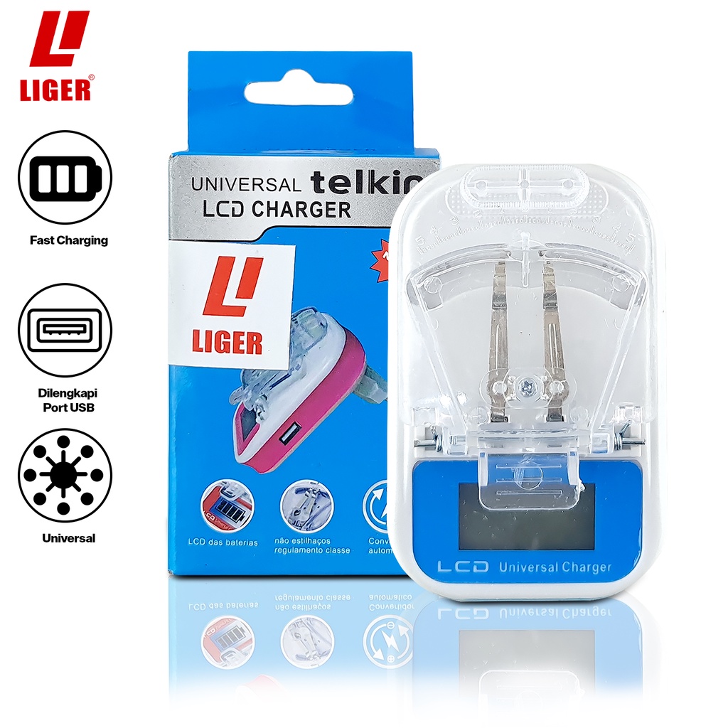 LIGER Charger Desktop Kodok Universal L-130 Baterry Pengisi Daya Baterai DT.kodok-L130