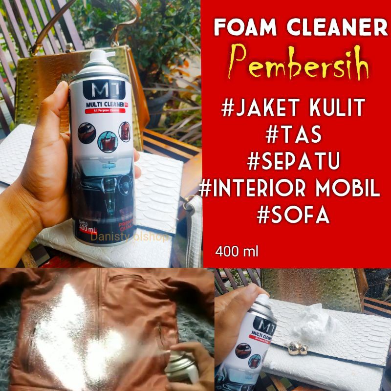 all purphose cleaner/pembersih tas kulit isi foam 400 ml /sofa /sepatu/interior mobil