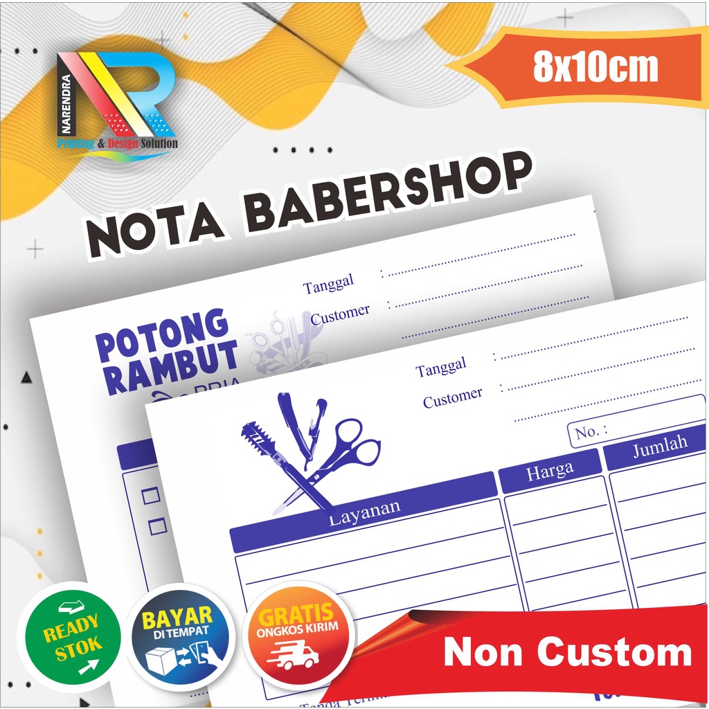 

Nota Pangkas Rambut - Siap Pakai! 2 Desain Keren