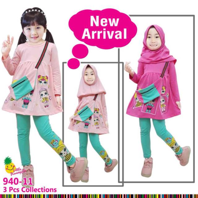 Baju muslim anak LOL tas 7-8th