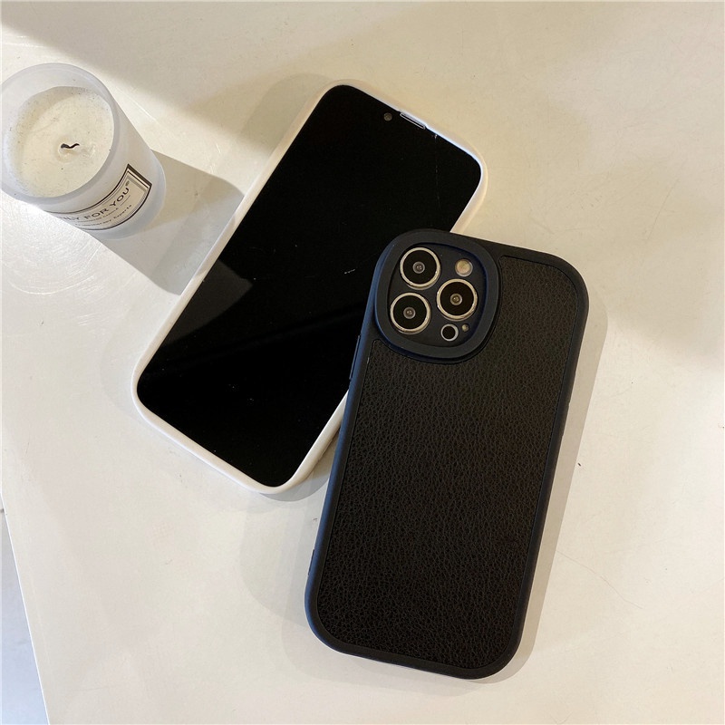 Untuk Realme5 5s 5s 6 7 7i 8c11 C15 C17 C20 C21 C21Y C25Y C35 4G 5G 2020 2021 Casing Simple Hitam Putih Kulit Domba Kulit Lembut Silicone Phone Case Cover Untuk Realme XT X2 GT Neo3