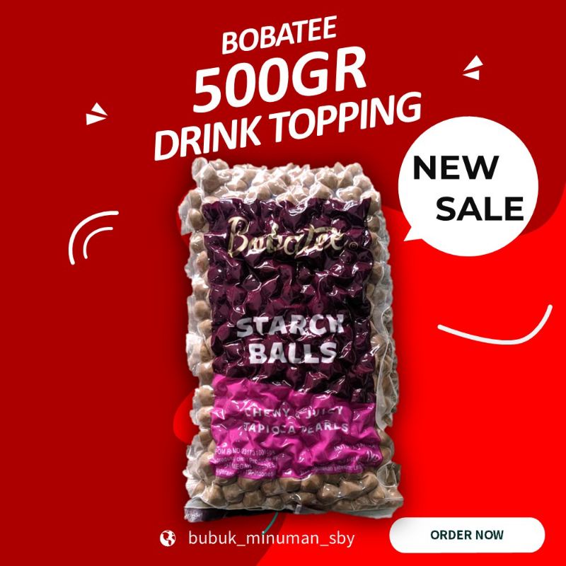 

[500gr] Bobatee Boba Pearl Tapioka 500gr Kemasan Vacum