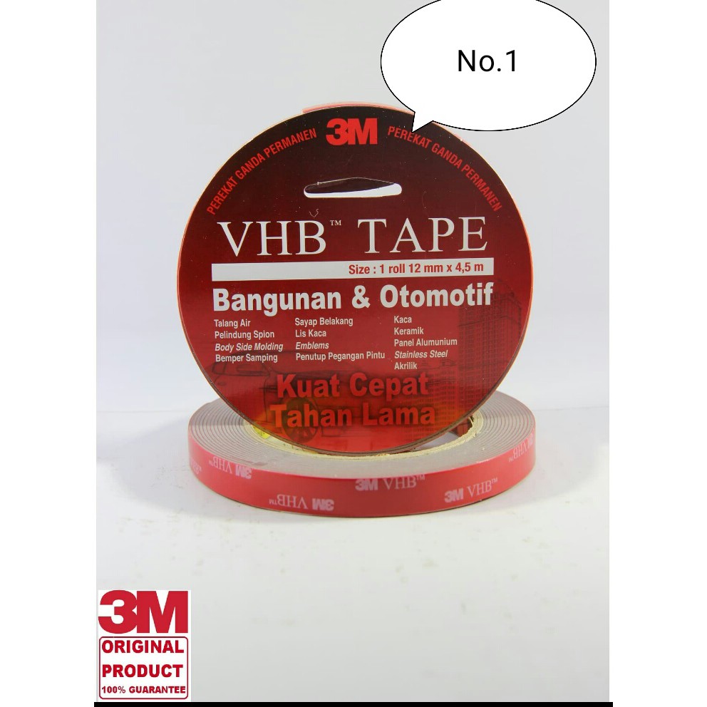 

Double Tape 3M VHB 12 mm 24 MM Double Foam Tape ORIGINAL