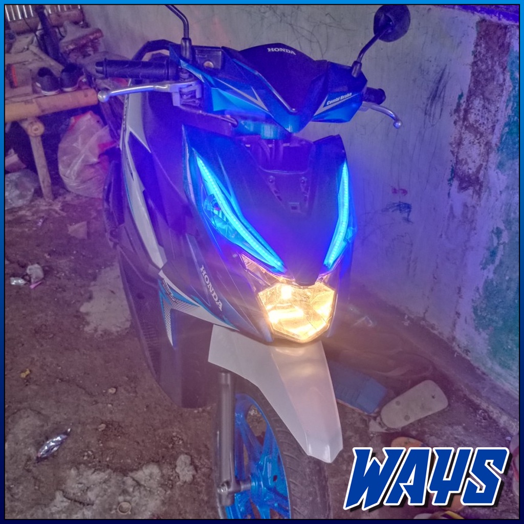 L236 | SLIM Lampu Alis DRL Senja Mobil Motor Mio Beat Scoopy Vario PCX Nmax Aerox CBR R15 Satria GSX