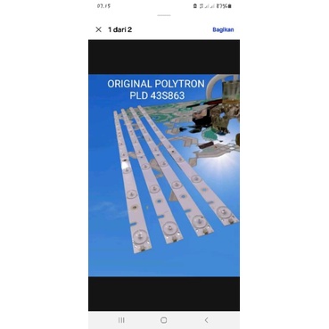 Lampu Backlight polytron 43s863