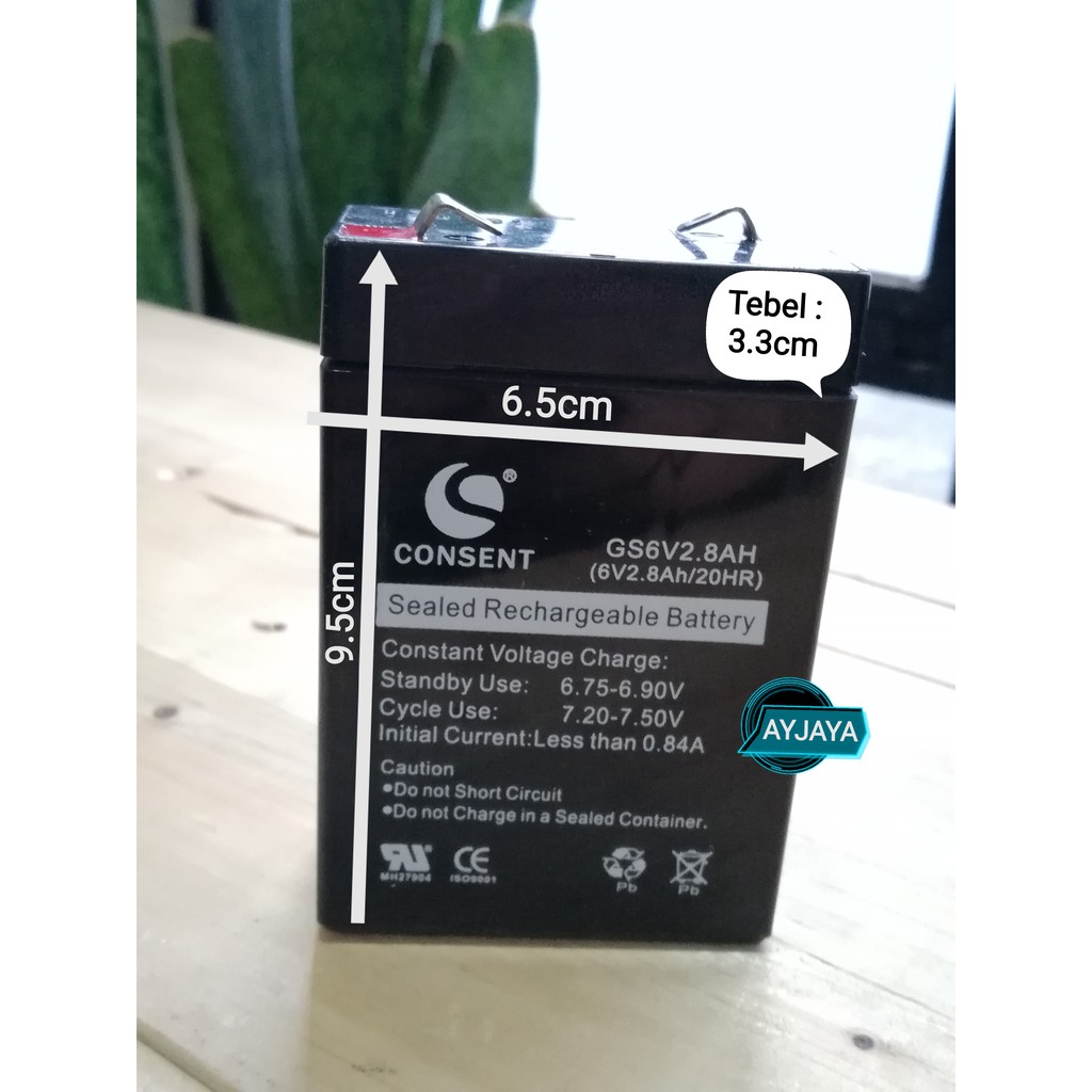 BATERAI TIMBANGAN 6V 2.8AH