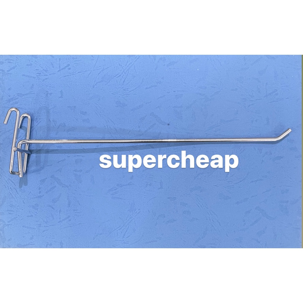 Stainless 30cm hanger display hook cantolan toko pajangan aksesoris sparepart rak besi bengkel 30 cm