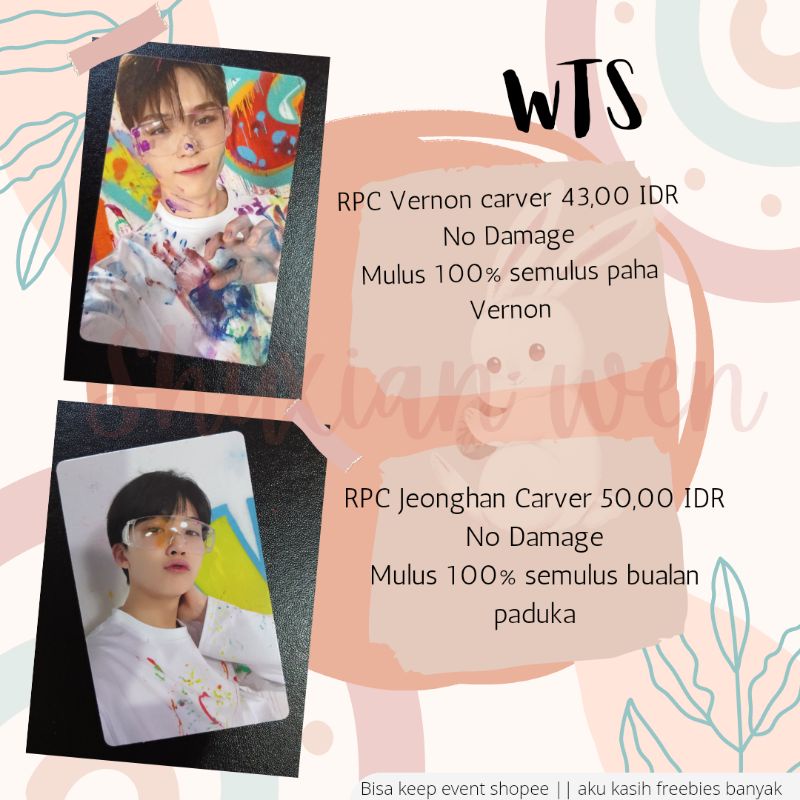 JEONGHAN VERNON PC OFFICIAL FACE THE SUN CARVER