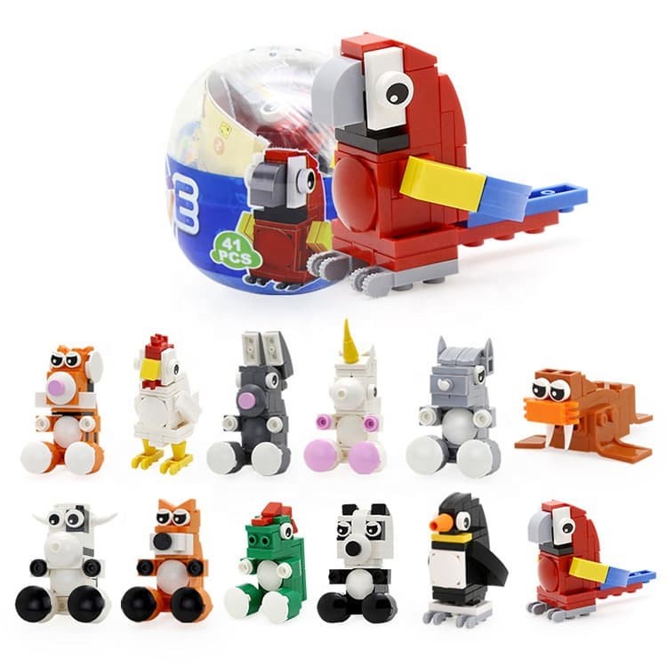 Mini Animal Capsule Egg 12 in 1 Box - Animal Lego Brick