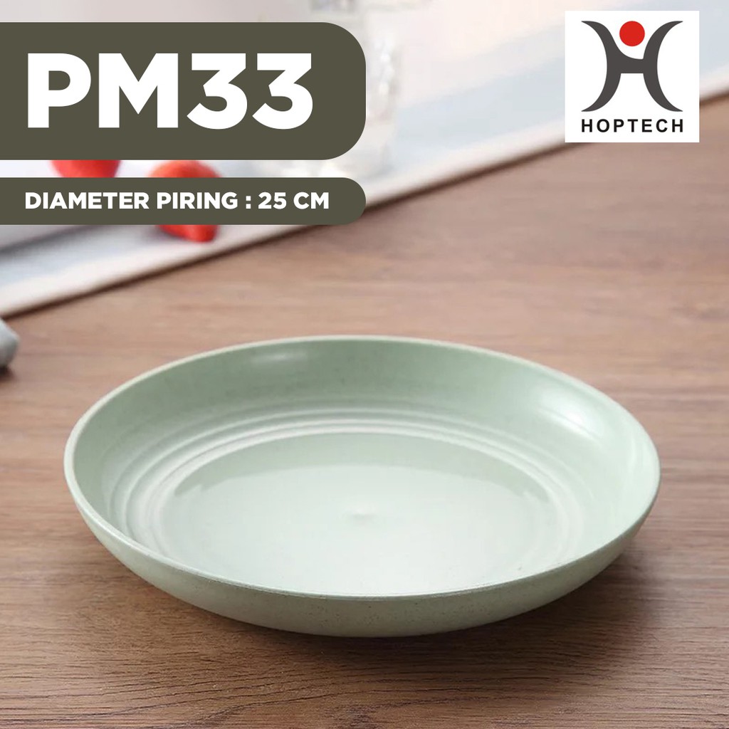 Piring Makan Saji | 20 dan 25 cm Round Plate Piring Saji | Ramah Lingkungan | Biodegradable-PM33 | PIRING HIJAU