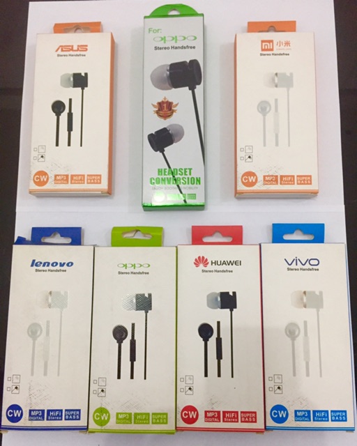 EARPHONE OC BRANDED FOR HUAWEI LENOVO VIVO OPPO XIAOMI ASUS ADVAN SAMSUNG - STEREO HANDSFREE