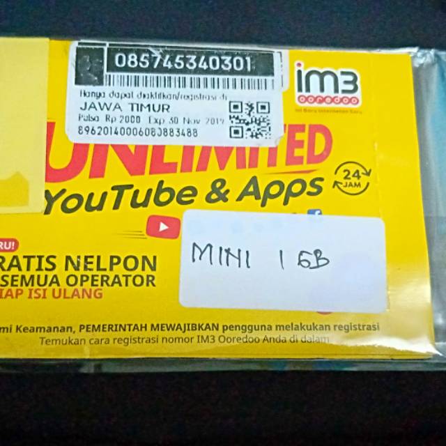 PERDANA INDOSAT UNLIMITED 1 GB