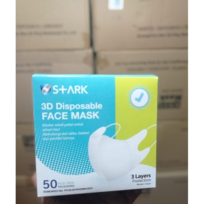 Masker duckbill putih isi 50pcs