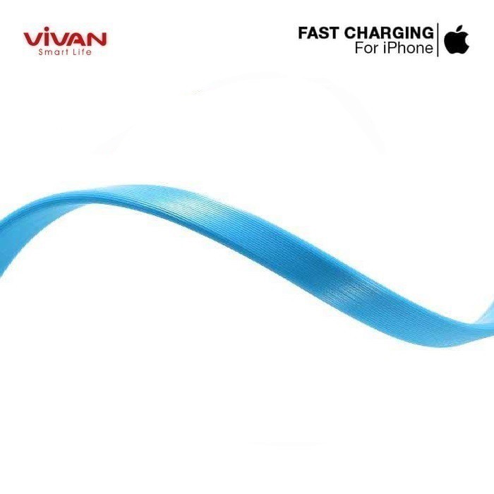 Kabel Data Fast Charging Vivan CSL100S Lightning Cable Data For Iphone  5/6/7 &amp; ipad mini/air