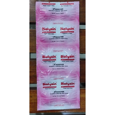 Biolysin Multivitamin 10 Tablet / Daya Tahan Tubuh / Antioksidan / Vitamin A / Vitamin D / Vitamin B Kompleks / Vitamin C